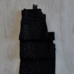 Jeans recto negro con strass